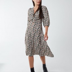 Knot Front Keyhole Dress