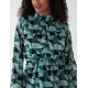 Geometric Print Blouson Dress