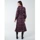 Shirt Midi Dress With Godet Hem