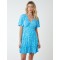 Trapeze Button Through Raglan Mini Dress