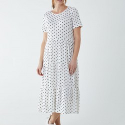 Tiered Smock Midi Dress