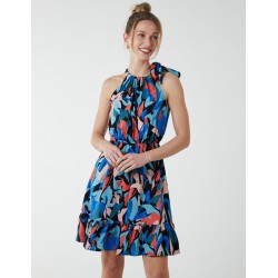 Tie Neck Halter Dress