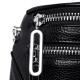 Black Leather Crossbody Fanny Pack