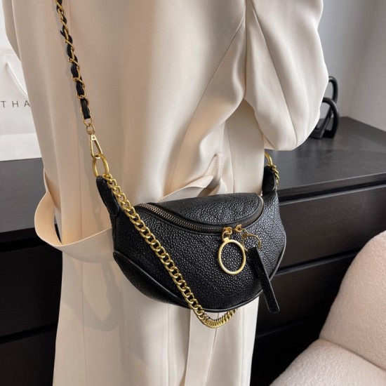 Cream Leather Fanny Pack