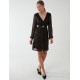 V-Neck Long Sleeve Lurex Dress