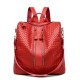 Woven Leather Convertible Backpack