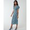 Frill Puff Sleeve Midi Dress