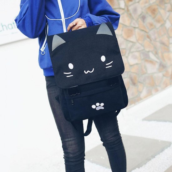 Cat Ear Canvas Backpack