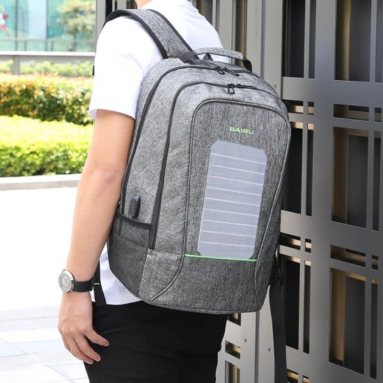 Outdoor Charging Backpack USB Port With Solar Panel