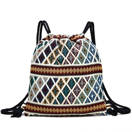 Bohemian Drawstring Backpack