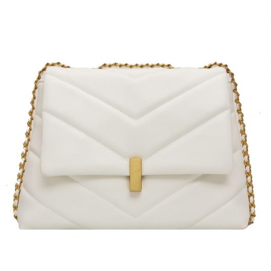 White Purse Gold Chain