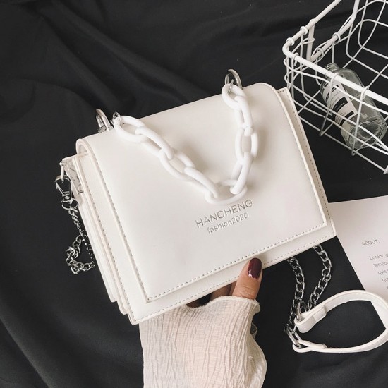 White Chain Purse