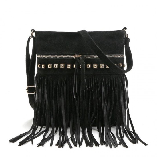 Boho Leather Fringe Purse