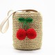 Pom Pom Straw Beach Bag