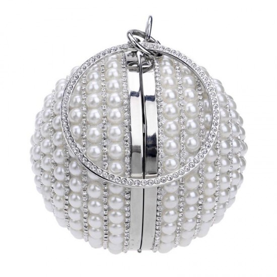 White Rhinestone Purse