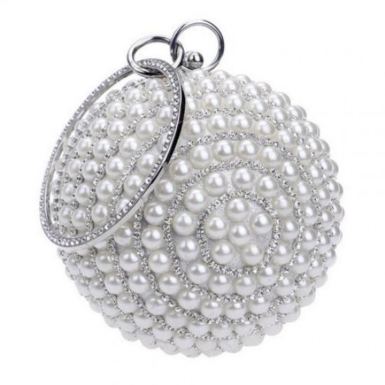 White Rhinestone Purse