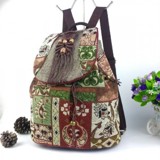 Bohemian Extra Large Canvas Backpack