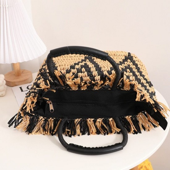 Fringe Straw Bag