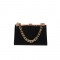 Black Clutch Bag With Chain Strap