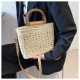 Bamboo Handle Straw Bag