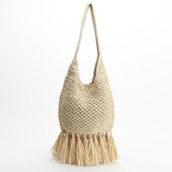 Large Straw Tote Beach Bag