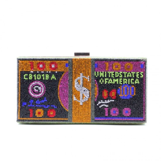 Money Rhinestone Purse