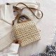 Bamboo Handle Straw Bag