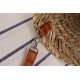 Straw Bag With Leather Handles