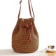 Straw Basket Bag With Tassels