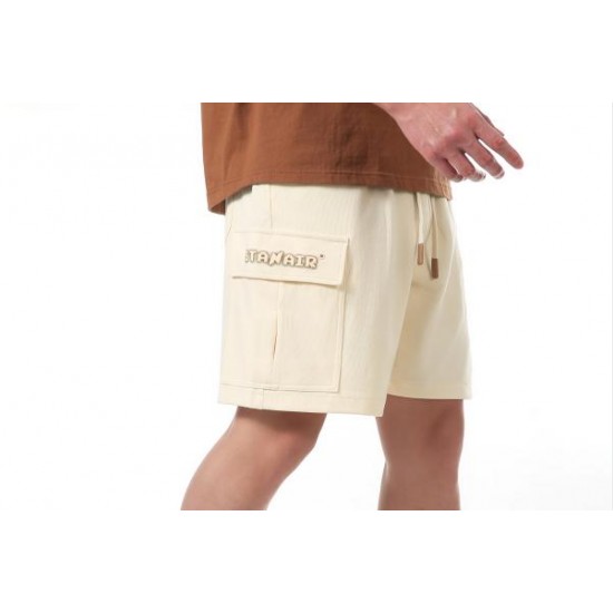 relaxed-fit durable polyester-blend shorts