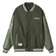 Stylish baseball jacket with dual fabric design